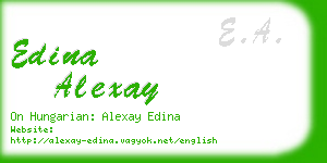 edina alexay business card